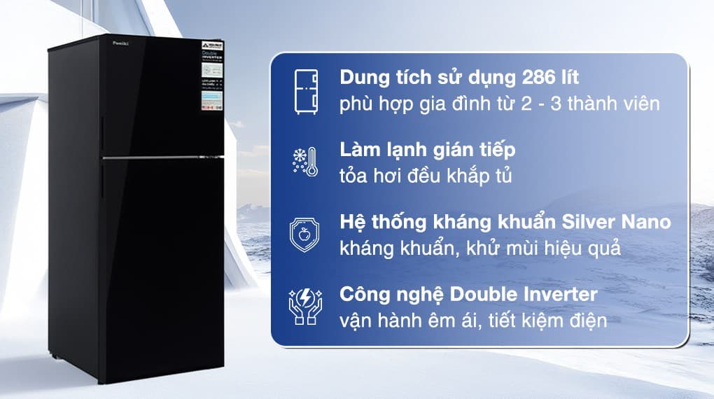 Ảnh Tủ lạnh Funiki Inverter 286 lít HR T8286GB