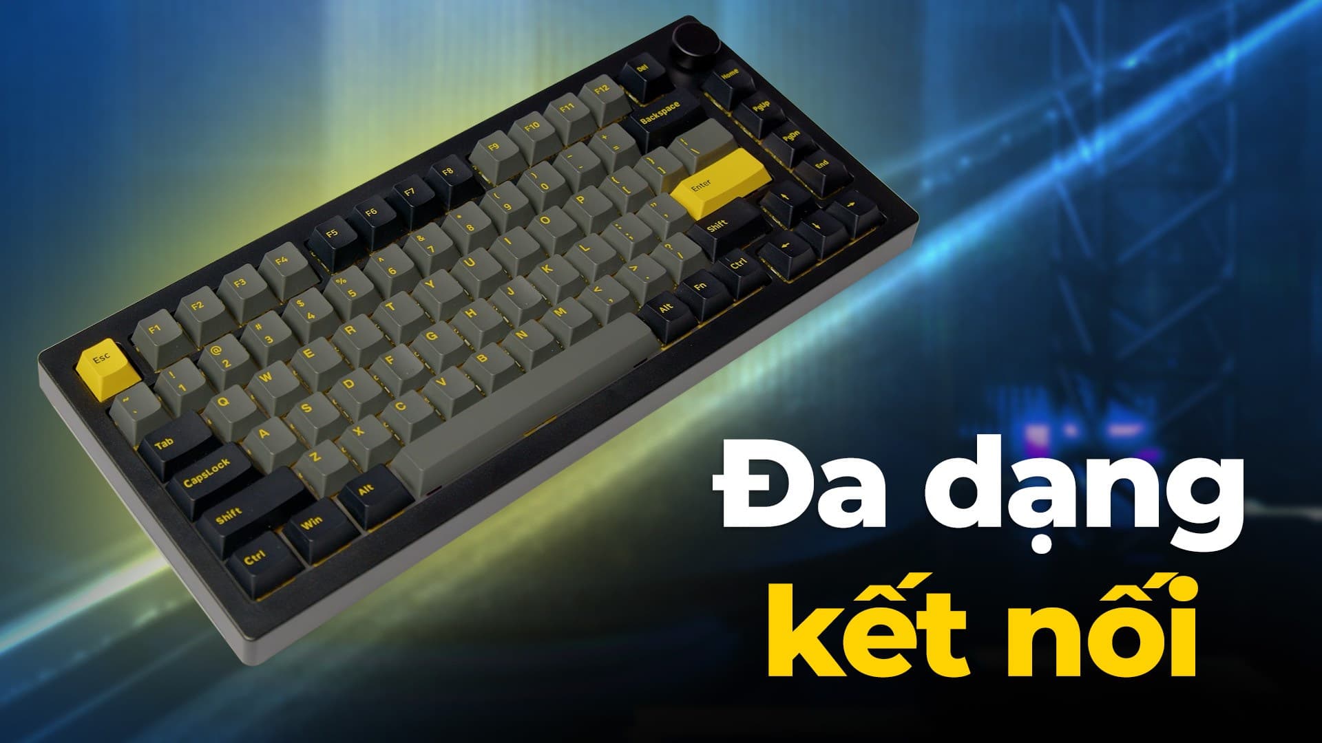 Ảnh Bàn Phím Cơ Bluetooth Akko 5075B Plus Black & Gold