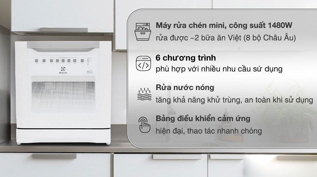 Ảnh Máy rửa chén mini Electrolux ESF6010BW