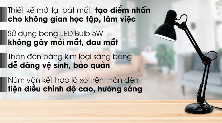Ảnh Đèn bàn học Điện Quang DKL14 B
