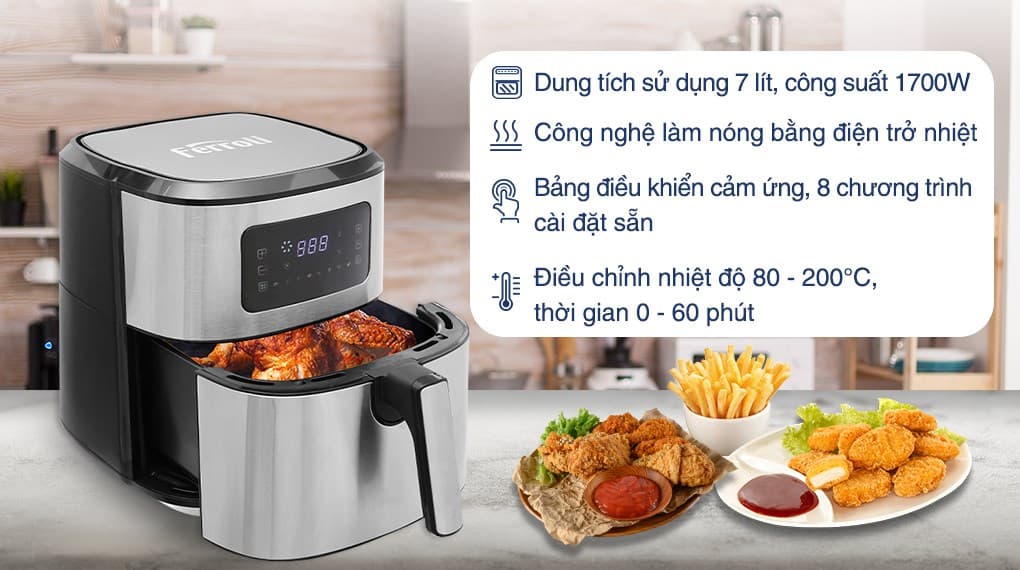 Ảnh Nồi chiên không dầu Ferroli FAF-7.0D 7 lít