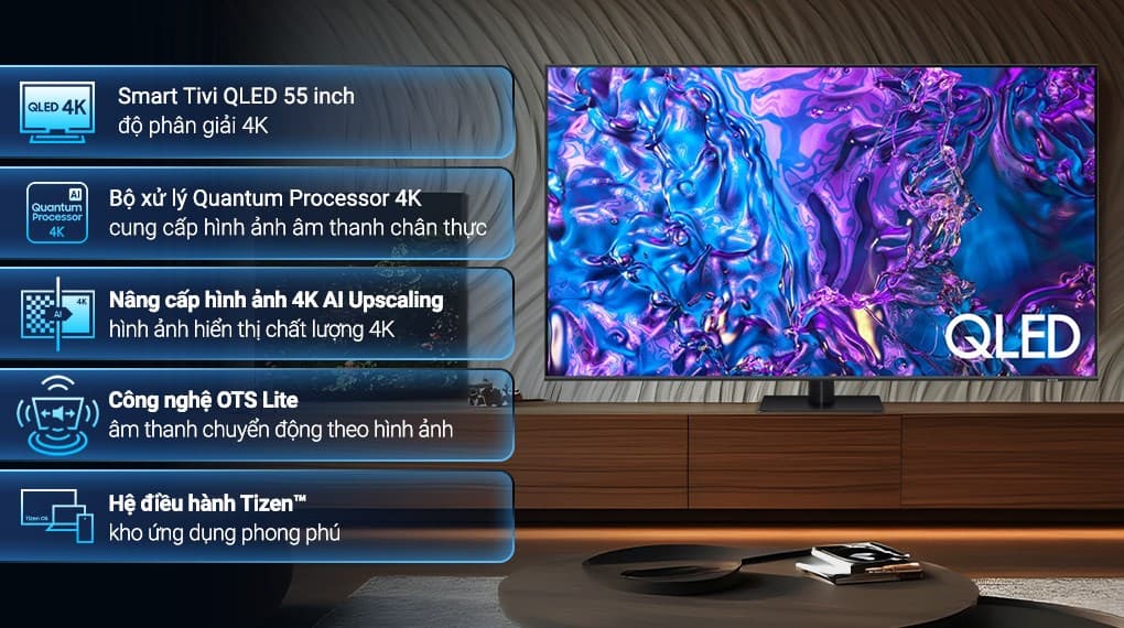 Ảnh Smart Tivi QLED Samsung 4K 55 inch QA55Q70D