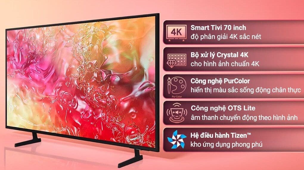 Ảnh Smart Tivi Samsung 4K Crystal UHD 70 inch UA70DU7000