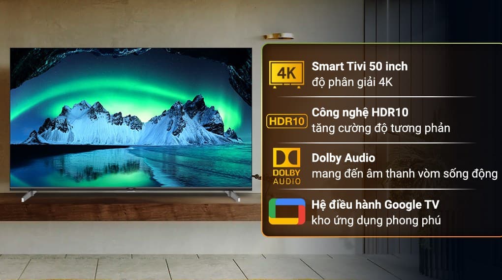 Ảnh Android Tivi Aqua 50 inch AQT50K800UG