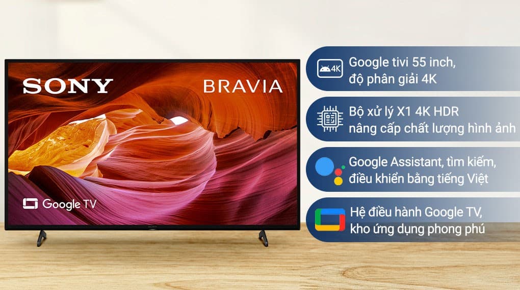 Ảnh Google Tivi Sony 4K 55 inch KD-55X75K