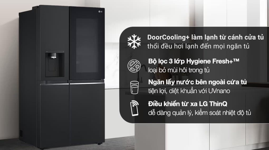 Ảnh Tủ lạnh LG Inverter 635 Lít Side By Side InstaView Door-in-Door GR-X257BL