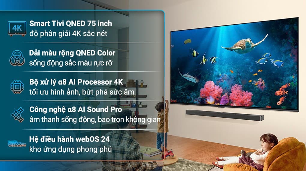 Ảnh Smart Tivi QNED LG 4K 75 inch 75QNED86TSA