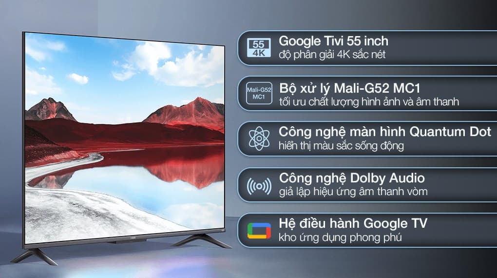 Ảnh Google Tivi QLED Xiaomi A Pro 4K 55 inch L55MA-SSEA 2025