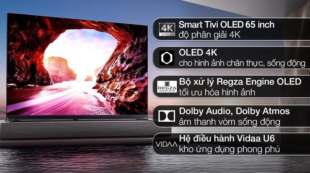 Ảnh Smart Tivi OLED Toshiba 4K 65 inch 65X9900LP