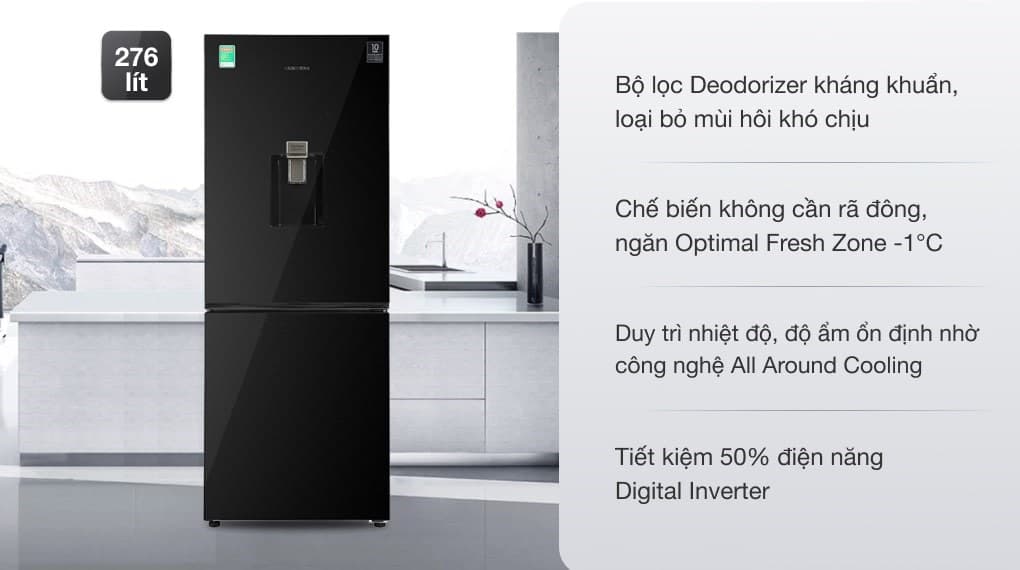 Ảnh Tủ lạnh Samsung Inverter 276 lít RB27N4190BU/SV