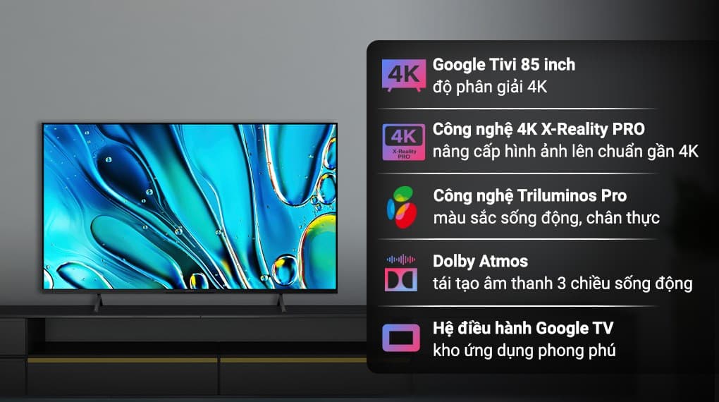 Ảnh Google Tivi Sony 4K 85 inch K-85S30