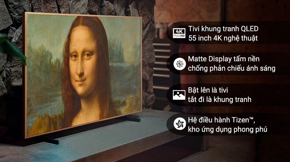 Ảnh Smart Tivi Khung Tranh The Frame QLED Samsung 4K 55 inch QA55LS03B