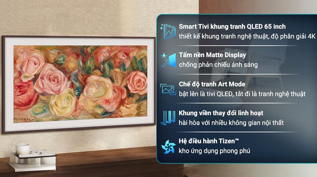 Ảnh Smart Tivi Khung Tranh The Frame QLED Samsung 4K 65 inch QA65LS03D