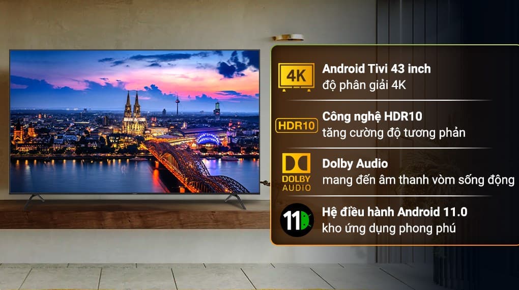 Ảnh Android Tivi Aqua 43 inch AQT43K800UG