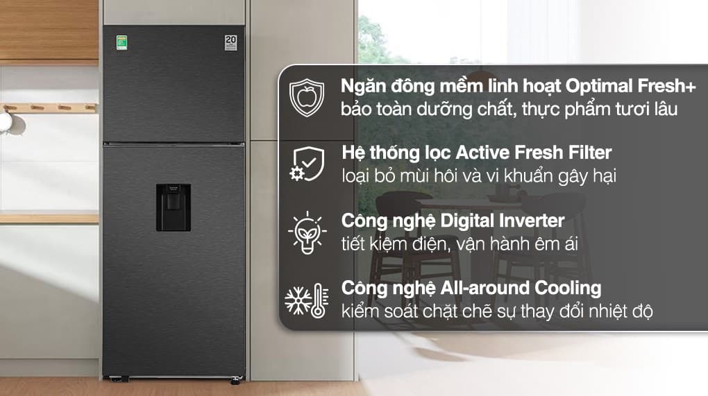 Ảnh Tủ lạnh Samsung Inverter 406 lít RT42CG6584B1SV