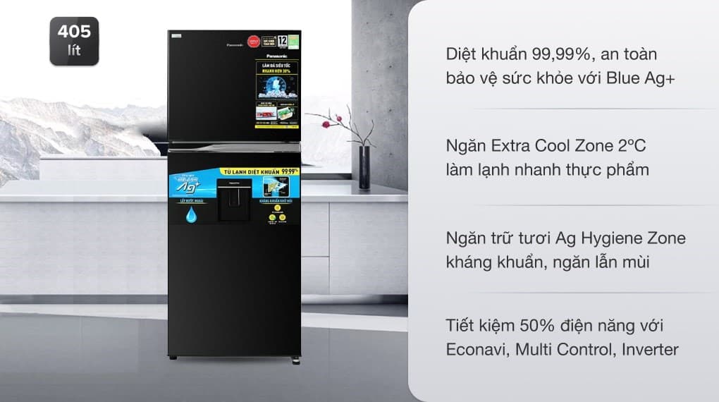 Ảnh Tủ lạnh Panasonic Inverter 405 lít NR-TX461GPKV