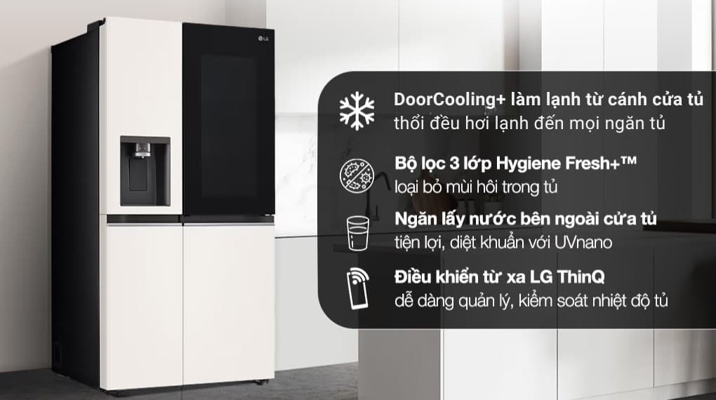 Ảnh Tủ lạnh LG Inverter 635 lít Side By Side InstaView Door-in-Door GR-X257BG