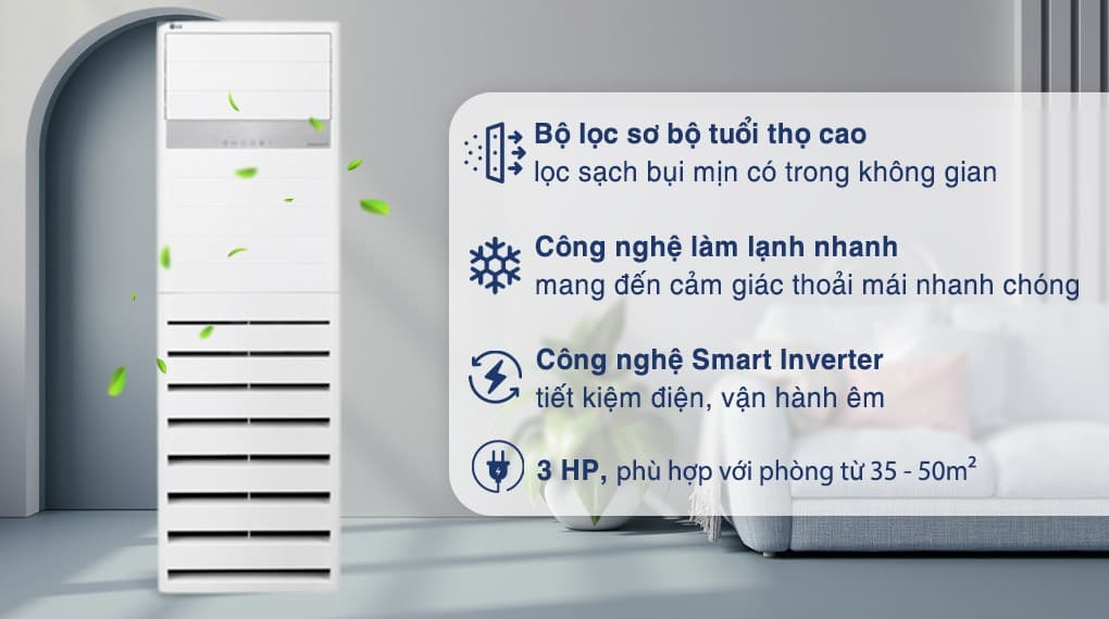Ảnh Máy lạnh tủ đứng LG Inverter 3 HP ZPNQ30GR5E0