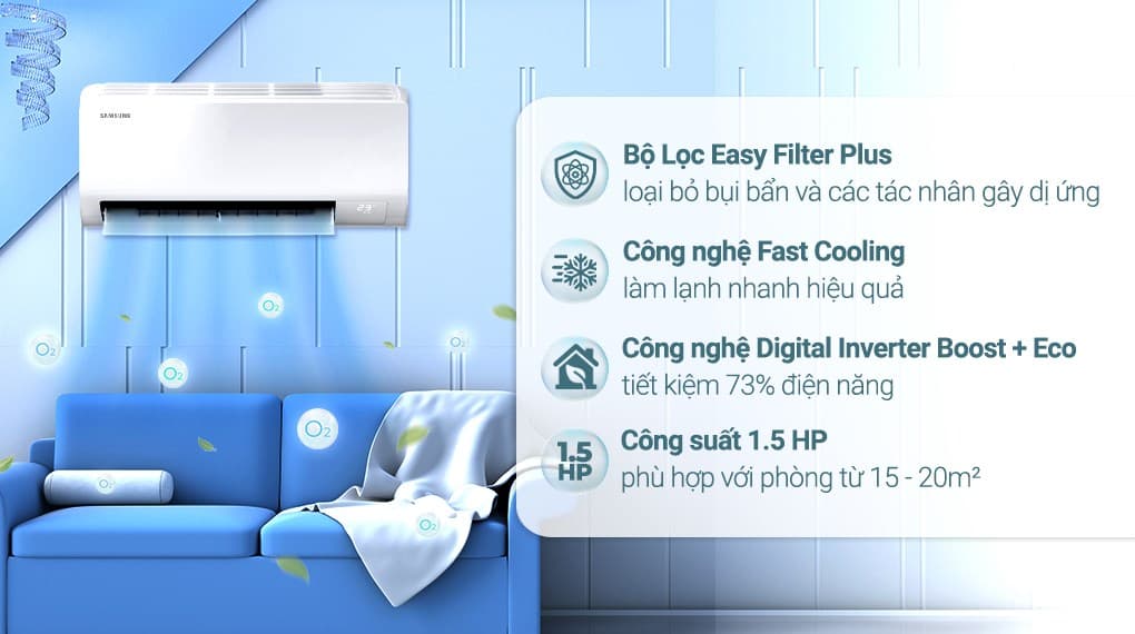 Ảnh Máy lạnh Samsung Inverter 1.5 HP AR13DYHZAWKNSV