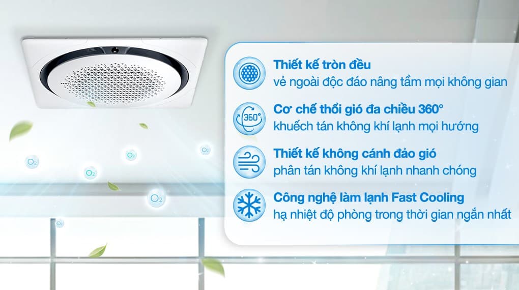 Ảnh Máy lạnh âm trần 360 độ Samsung Inverter 3.5 HP AC100TN4PKC/EA (3 pha)