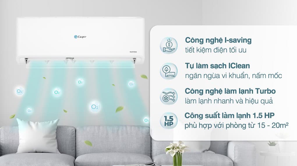 Ảnh Máy lạnh Casper Inverter 1.5 HP GC-12IS35