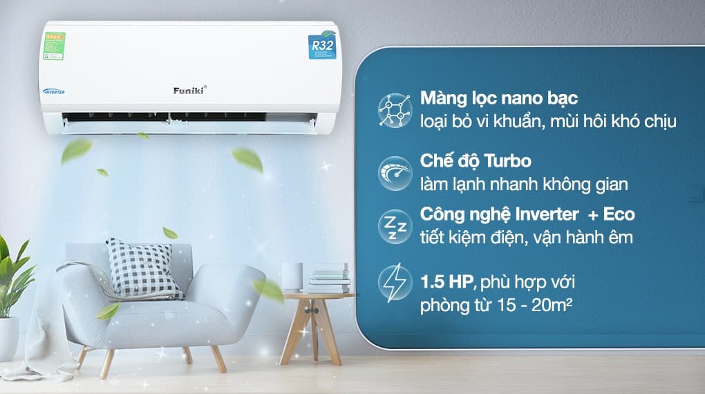 Ảnh Máy lạnh Funiki Inverter 1.5 HP HIC12TMU.ST3