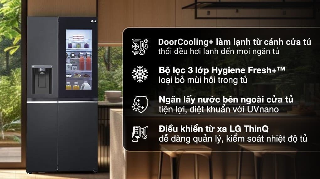Ảnh Tủ lạnh LG Inverter 635 lít Side By Side InstaView GR-G257BL