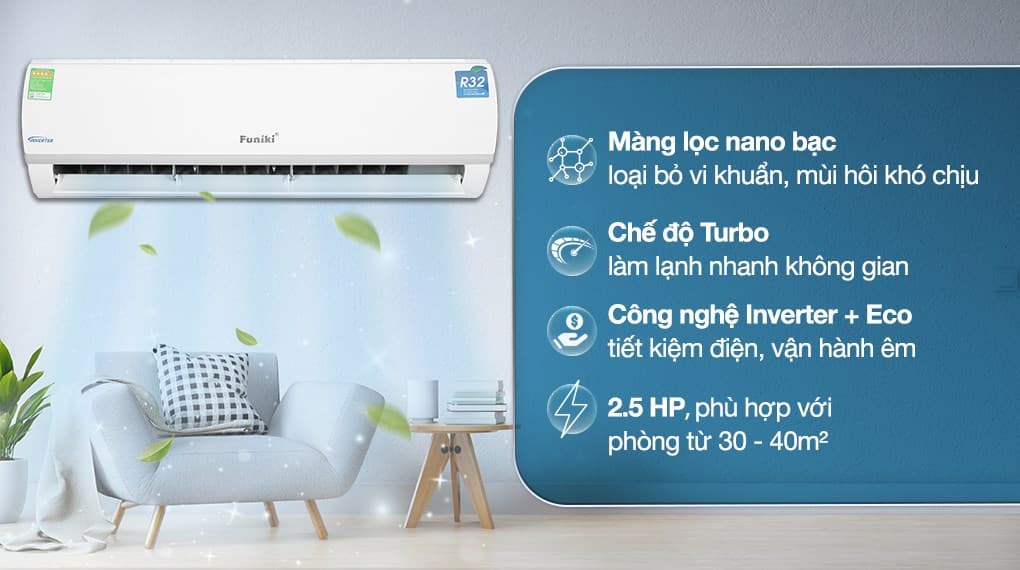 Ảnh Máy lạnh Funiki Inverter 2.5 HP HIC24TMU.ST3
