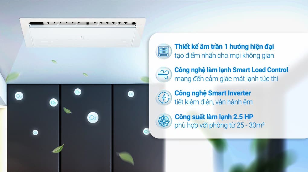 Ảnh Máy lạnh âm trần 1 hướng LG Inverter 2.5 HP ZTNQ24GTLA0