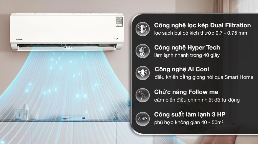 Ảnh Máy lạnh Comfee Inverter 3 HP CFS-28VAFF-V