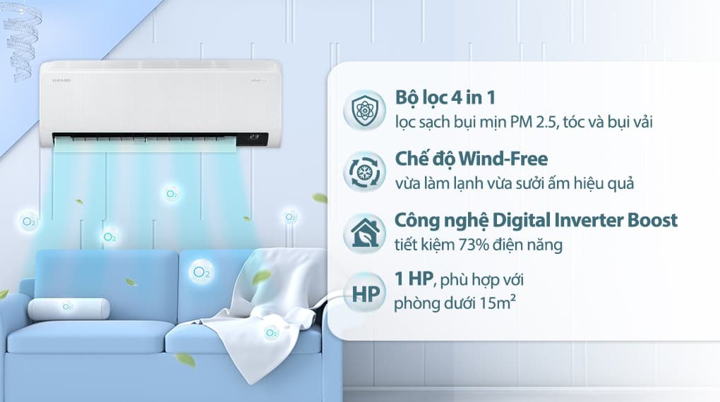 Ảnh Máy lạnh Samsung Wind-Free Inverter 1 HP AR10CYECAWKNSV