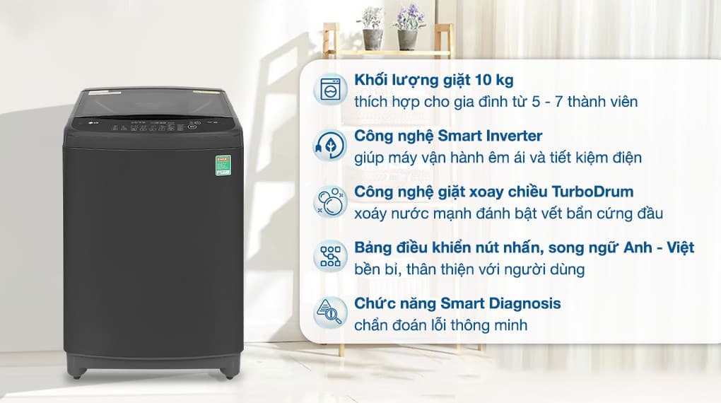 Ảnh Máy giặt LG TurboDrum Inverter 10 kg T2310VS2B
