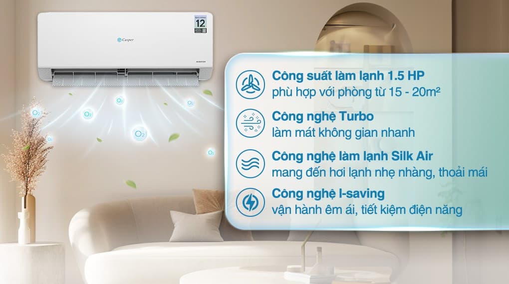 Ảnh Máy lạnh Casper Inverter 1.5 HP QC-12IS36