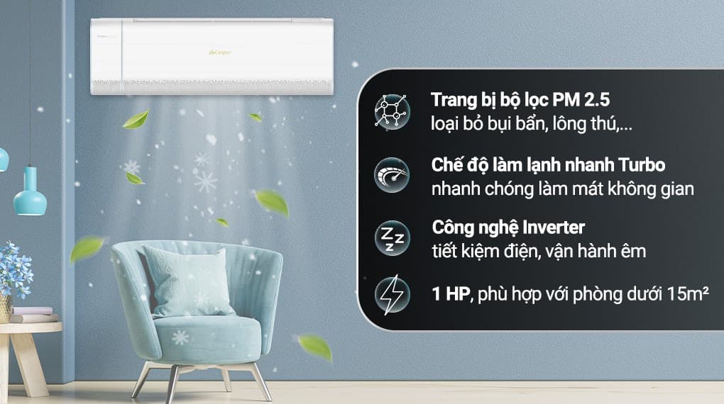 Ảnh Máy lạnh 2 chiều Inverter 1 HP Casper XH-09IF35