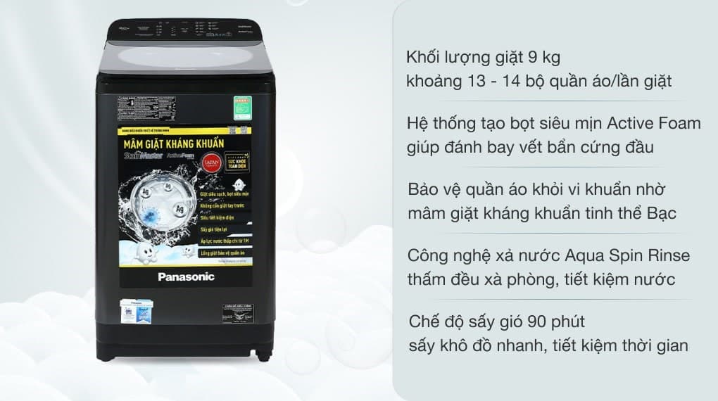 Ảnh Máy giặt Panasonic 9 kg NA-F90A9BRV
