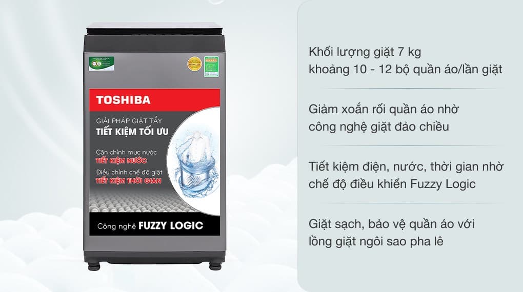 Ảnh Máy giặt Toshiba 7 Kg AW-L805AV (SG)