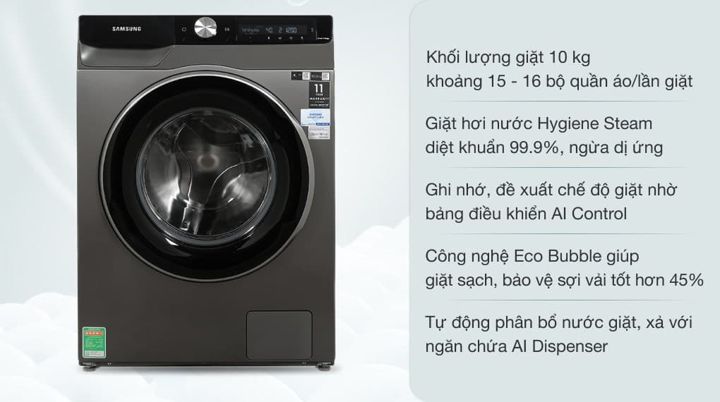Ảnh Máy giặt Samsung AI Inverter 10kg WW10T634DLX/SV