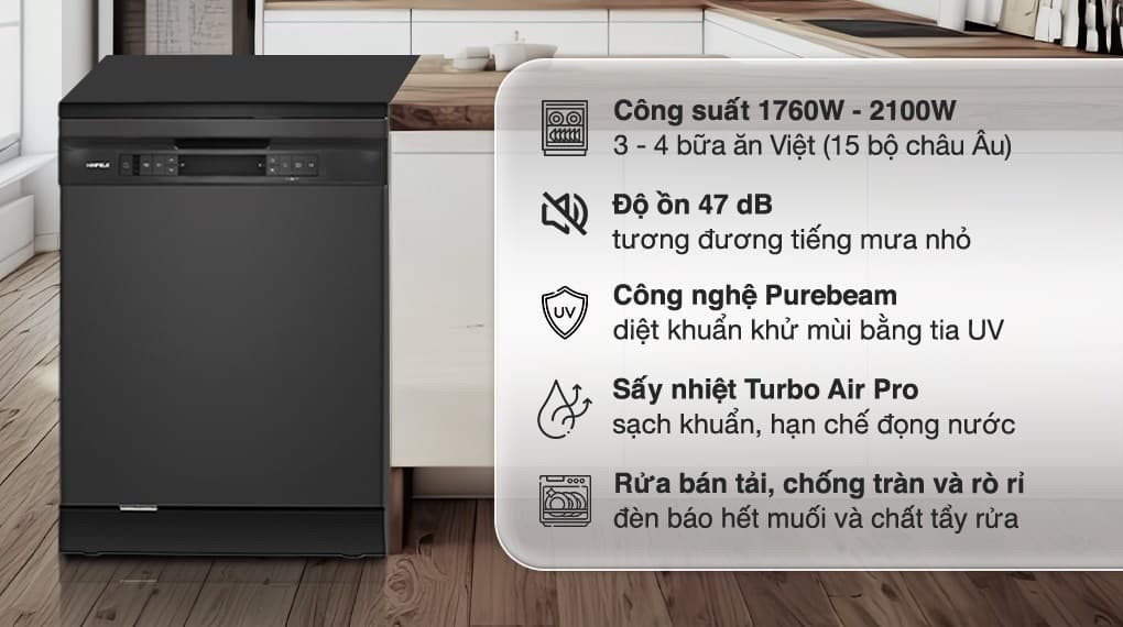 Ảnh Máy rửa chén độc lập Hafele HDW-F605B (535.29.660)