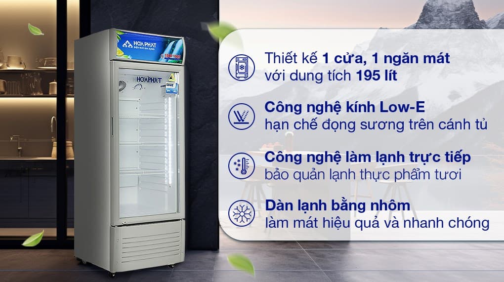 Ảnh Tủ mát Hoà Phát 195 lít HSR S6195