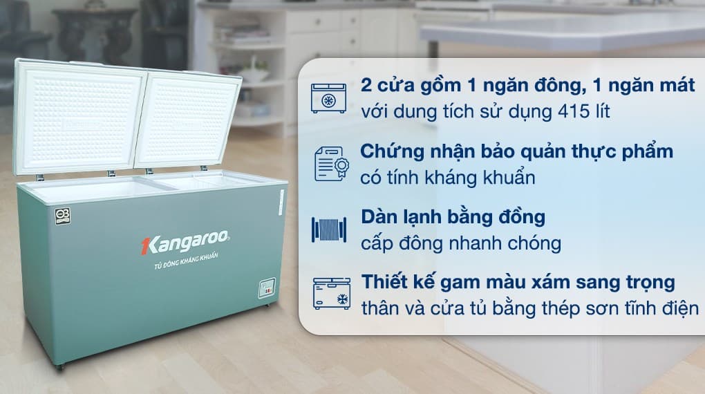 Ảnh Tủ đông Kangaroo 415 lít KG415G2D