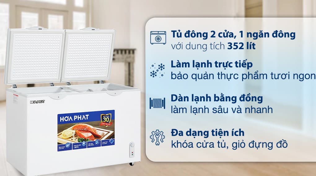 Ảnh Tủ đông Hòa Phát 352 Lít HPF AD6352