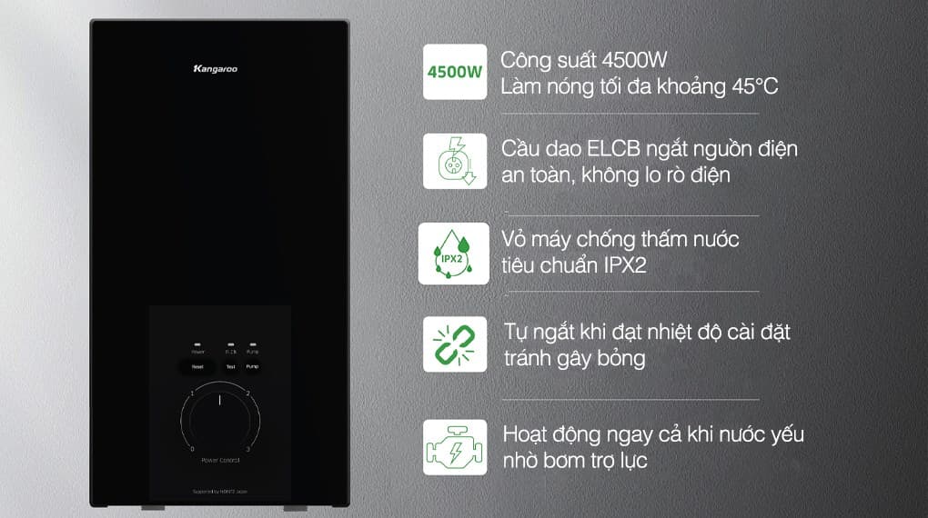 Ảnh Máy nước nóng trực tiếp Kangaroo 4500W KGWD45P2