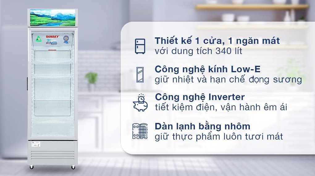 Ảnh Tủ mát Sanaky Inverter 340 lít TM.VH408K3L