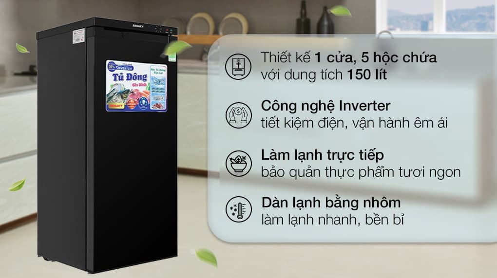 Ảnh Tủ đông Sanaky Inverter 150 lít TD.VH180VD3