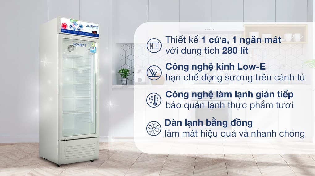 Ảnh Tủ mát Hoà Phát 280 lít HSR D6280