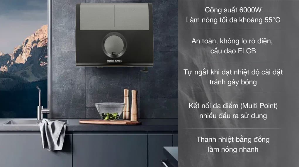 Ảnh Máy nước nóng trực tiếp đa điểm (Multi Point) Stiebel Eltron 6000W DDC 6 EC