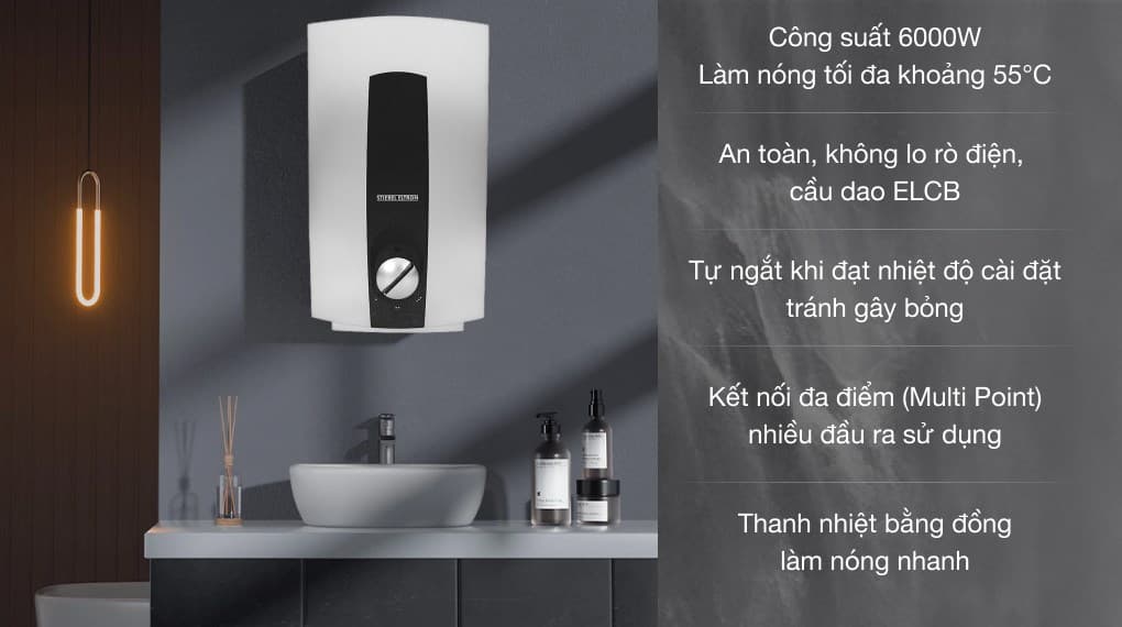 Ảnh Máy nước nóng trực tiếp đa điểm (Multi Point) Stiebel Eltron 6000W DHC 6 EC