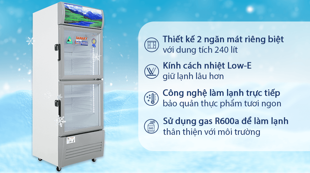 Ảnh Tủ mát Sanaky 240 lít VH-308WL