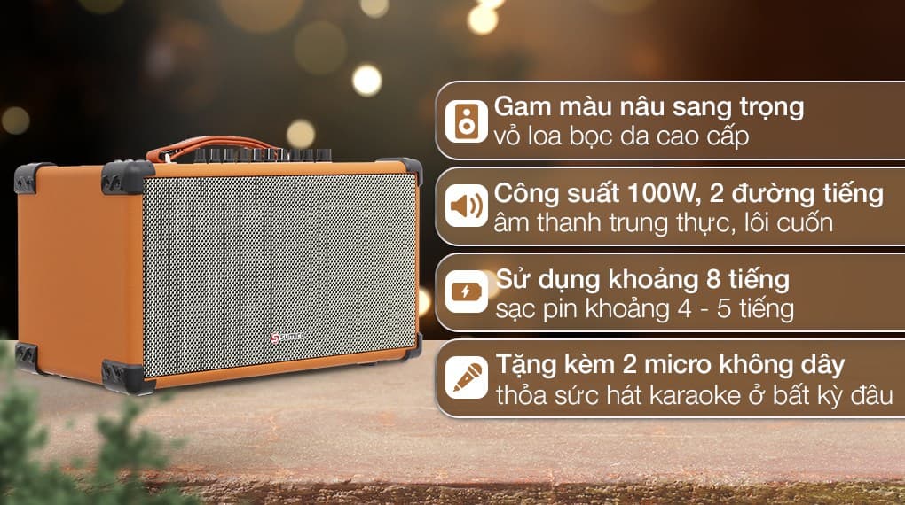Ảnh Loa karaoke xách tay Sumico BT-S52 100W
