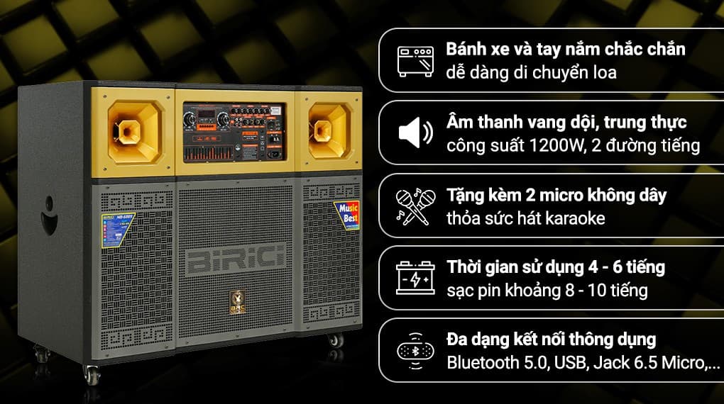 Ảnh Loa kéo karaoke Birici NB-6889 1200W